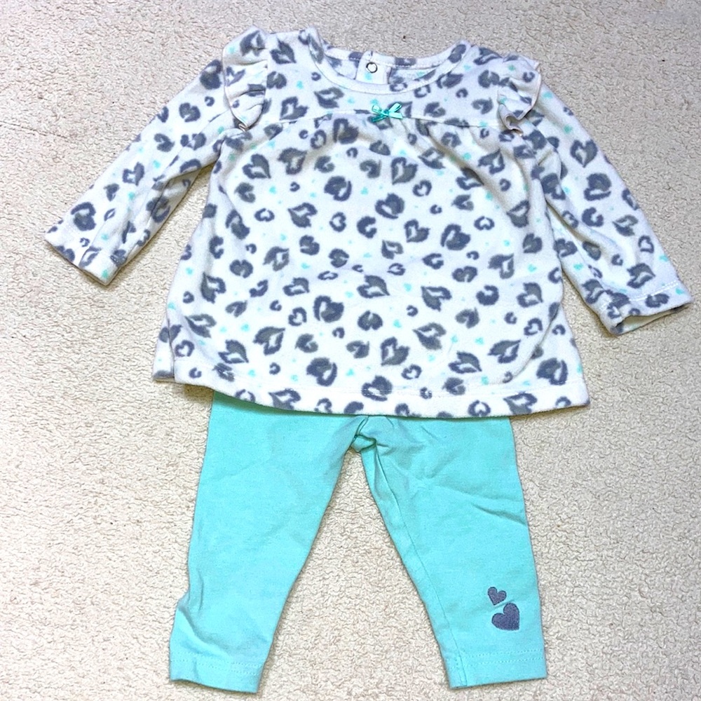 Child of Mine Girl’s 3-6 Mth Fleece Top w/Leggings